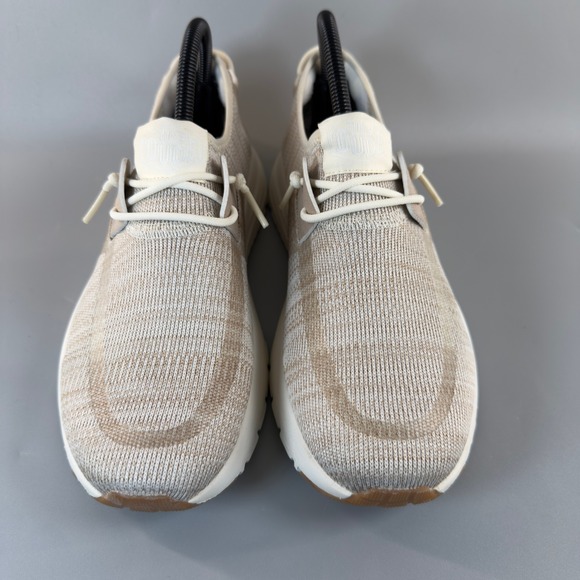 Hey Dude Sirocco Womens 8 Slip On Loafer Sneakers Beige White Lace Comfort Shoes - Picture 3 of 16